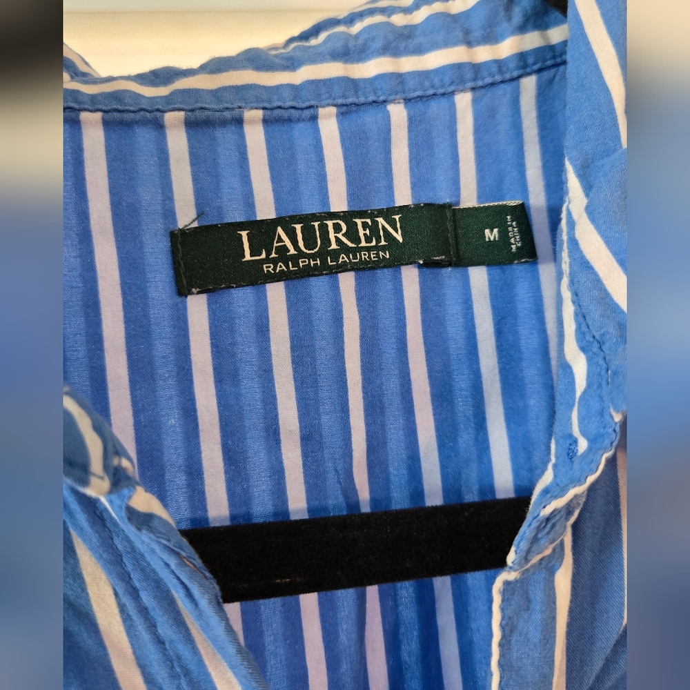 Lauren Ralph Lauren Striped Long Sleeved Sleep Dress Nightgown 💤 - Picture 4 of 11